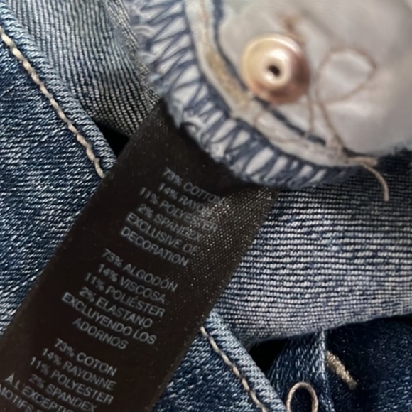 White House Black Market Slim Crop Roll Up Stretch Jeans Size 12 Denim - Picture 6 of 10